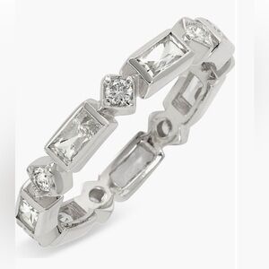 Anzie Cleo Sapphire Sterling Silver Eternity Band